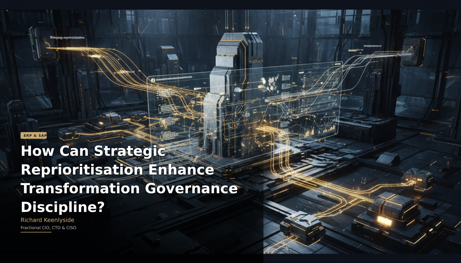 How Can Strategic Reprioritisation Enhance Transformation Governance Discipline? - Richard Keenlyside, Fractional CIO, CTO and CISO