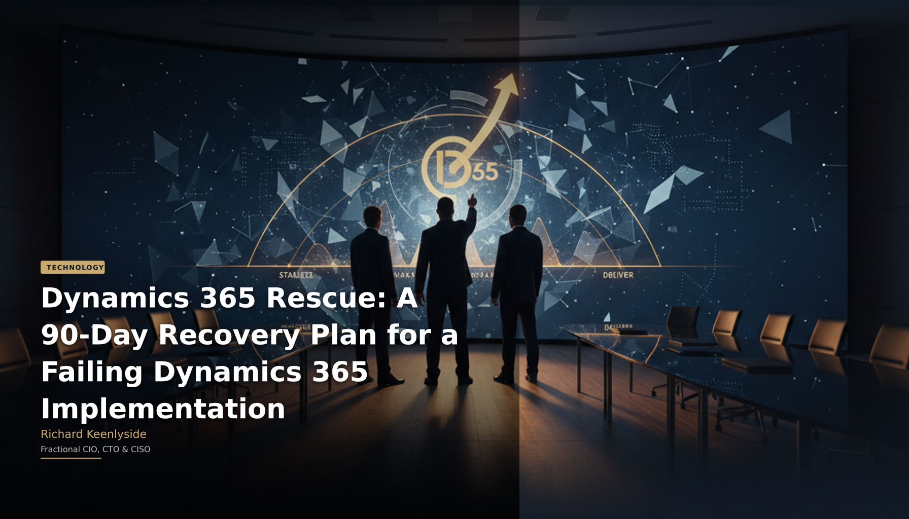 Dynamics 365 Rescue: A 90-Day Recovery Plan for a Failing Dynamics 365 Implementation - Richard Keenlyside, Fractional CIO, CTO and CISO